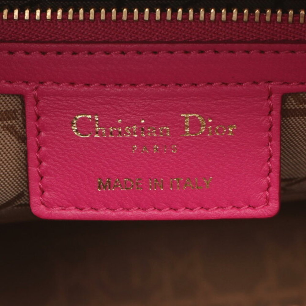 Dior Lady Pink Handbag Leather - Picture 4 of 7